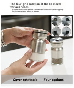 Bouteille à épices en verre Hourglass, pot à épices de cuisine pour poivre et sel - Product Image 4