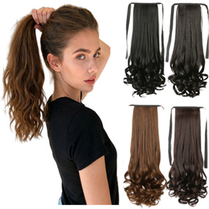 Perruque queue de cheval bouclée grande vague pour femme Carole, résistante à la chaleur, en fibre synthétique haute température, tressée – Offre Spéciale - Product Image 2