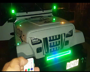 ADT 20 Inch Bảng Điều Chỉnh Trường Hợp <span class=keywords><strong>RF</strong></span> 433Mhz Điều Khiển Từ Xa 126W Công Suất Cao LED Thanh Ánh Sáng Lái Xe Với Đuổi Theo RGB Đôi Mắt Thiên Thần Cho ATV UTV - Product Image 5