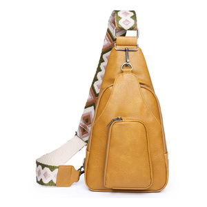 Fashion Custom Logo Brusttaschen Unisex für Frauen Männer Sport Schulter Cross body Leder Gürtel tasche