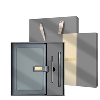Venta al por mayor de cuaderno de negocios con logotipo personalizado, juego de caja de regalo, Bloc de notas de alto valor, oficina corporativa, Reunión, regalo de mano, cuaderno de lujo
