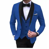 उत्तम पुरुषों के सूट पतला स्लिम फिट पुरूष टक्सेडो 3 टुकड़ा कस्टम मेड शादी का सूट प्रोम आदमी के लिए रंगीन जाकेट सेट
