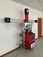 Último sistema de alineación de ruedas 3D de alta tecnología con elevador automático de coches, diseño de máquina alineadora de ruedas inteligente tipo tijera grande