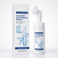 Nettoyant Visage Moussant à l'Acide Hyaluronique Multi-Molécules et Acides Aminés Hydratant pour Peaux Sèches et Sensibles – Mousse Nettoyante Hydratante