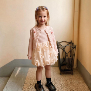 Vestito <span class=keywords><strong>Invernale</strong></span> Hongbo per Bambina, Cardigan, Abito da <span class=keywords><strong>Cerimonia</strong></span>, Vestito Casual da Festa per Bambine dai 4 ai 5 Anni - Product Image 2