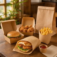 Emballage alimentaire en gros pour restaurants, personnalisation, recyclable, boîte à emporter pour fast-food, burger, frites, poulet frit