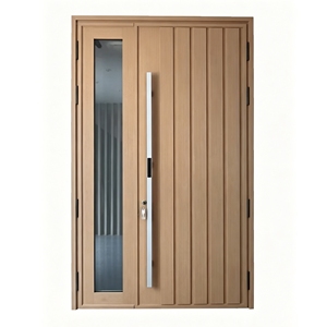 <span class=keywords><strong>Porte</strong></span> <span class=keywords><strong>d</strong></span>'<span class=keywords><strong>entrée</strong></span> sécurisée moderne en acier avec cadre en aluminium, finition imitation bois <span class=keywords><strong>PVC</strong></span>, serrure intelligente, <span class=keywords><strong>porte</strong></span> extérieure isolée thermiquement - Product Image 1