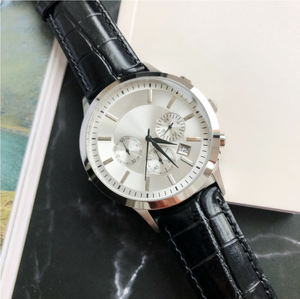 Nuevo Reloj Deportivo Cronógrafo Luminoso para Hombre, Reloj de Cuarzo con Correa de Cuero, Resistente al Agua, para Negocios - Product Image 1