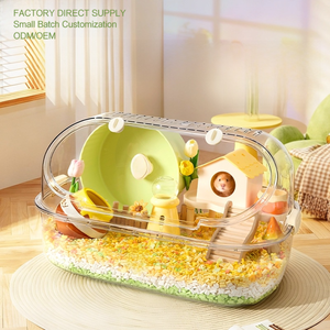 Grande Gabbia Trasparente per Criceti 62cm, Castello a Bolla in Plastica Spessa con Porta Frontale, Habitat per Criceti Dorati e Piccoli Animali - Product Image 1
