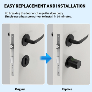 Euro easy <span class=keywords><strong>replacement</strong></span> fingerprint passcode chiave AAA batterie digitale elettronica tuya card cilindros in ottone smart lucchetto a cilindro - Product Image 2