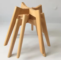 Cadre de chaise accessoires de meubles en gros pieds en bois de hêtre pour salle à manger Table ronde pieds de table en bois non finis