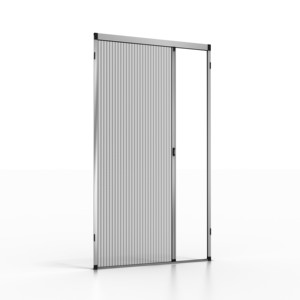 Chất Lượng Tốt Dễ Dàng Kéo Polyester Xếp Li Côn Trùng Đen PP Màn Hình Plisse Muỗi Net Cửa - Product Image 1