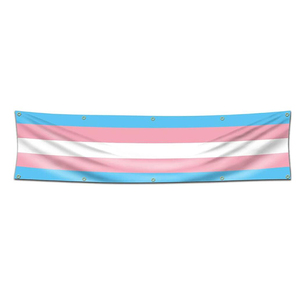 Bandera con palabras de diseño de tu propio logotipo, cartel no binario de 2x8 pies, 10 ojales de latón para habitación al aire libre, cueva de hombre - Product Image 3