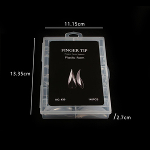 140 pièces Capsules d'ongles à double forme courbées profondes, forme griffe d'aigle, Popit, pour extension rapide au gel, pour salon de manucure - Product Image 3