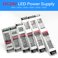 Alimentation à découpage ultra-mince DC12V 24V, transformateurs d'éclairage 60W 100W 150W 200W 300W 400W, adaptateur de driver LED pour bande LED