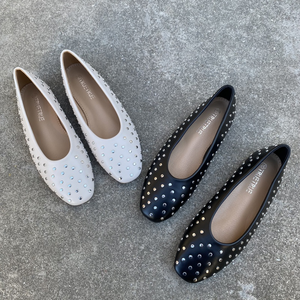 Women's <strong>Flat</strong> Shoes Fashionable Rivets Classic Causal <strong>Flats</strong> - Product Image 1