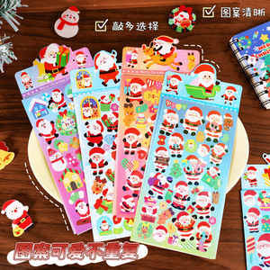 Pegatinas navideñas de dibujos animados, troqueladas, impermeables, de material PET, para niños, para decoración de diarios, regalo. - Product Image 2