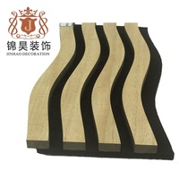Paneles acústicos de MDF ecológicos personalizados modernos tablero insonorizado de madera con listones de superficie de roble natural con función impermeable