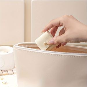 Personalized Fashion Microfiber Lightweight Durable Foldable Jewelry Storage <b>Bag</b> Portable <b>Mini</b> Travel Organizer Snap Button Case - Product Image 5