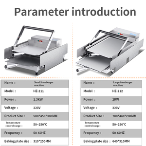 Nuova attrezzatura per macchine da <span class=keywords><strong>forno</strong></span> in acciaio inossidabile per <span class=keywords><strong>hamburger</strong></span>, piccola stufa elettrica automatica a doppio strato - Product Image 3