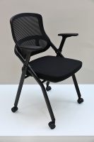 Chaise de formation pliable en maille avec roulettes mobiles, siège multifonctionnel pour bureau, étude et réunion, pour achat en gros
