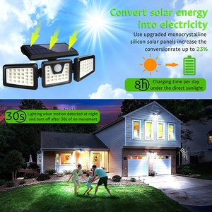 Vertak IP65 Waterproof Home Solar <strong>Security</strong> <strong>Lights</strong> Motion Outdoor Led Solar <strong>Security</strong> Wall <strong>Light</strong> - Product Image 4