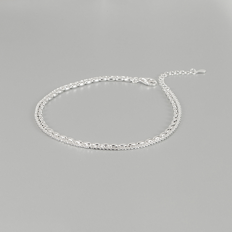 Bracelet De Cheville Femme – Argent Sterling 925 – 5 Grammes – Fin – Neuf Avec étiquettes