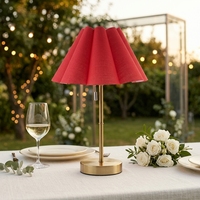 Lampe de table LED rechargeable en tissu, décorative pour mariage, ambiance, café et bar à domicile