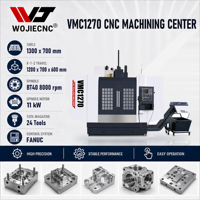 Centre d'usinage vertical CNC WOJIE VMC1270, machine de fraisage de précision pour métaux, centre d'usinage CNC pour la découpe de pièces métalliques