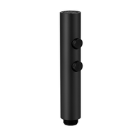 Pulvérisateur de bidet en acier inoxydable pour salle de bain Robinet de douche Shattaf noir avec finition chromée Motifs de pulvérisation de pluie douce