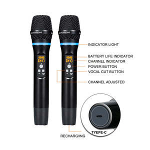 Microphone sans fil BHA N223+512 double canal avec préamplificateur Bluetooth, chargement Type-C, vente directe usine 12 ans, OEM CE FCC - Product Image 3