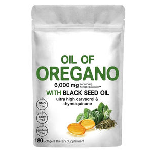 OEM Oregano Yağı Yumuşak Jel Kapsüller 180 Adet 2'si 1 Arada Çörek Otu Yağı ile 6000mg Antioksidan Takviyesi Bağışıklık Desteği - Product Image 5