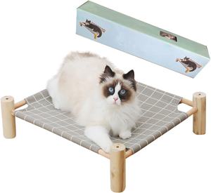 Fabriek Levering Groothandel Kleine Houten Verhoogde Hond Kat <span class=keywords><strong>Bed</strong></span> En Kat Hangmat <span class=keywords><strong>Bed</strong></span> - Product Image 1