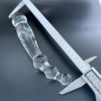 YFSJ Dildo anal en verre borosilicate transparent, fouet en cuir fileté, 100% étanche, écologique, doux pour femmes lesbiennes