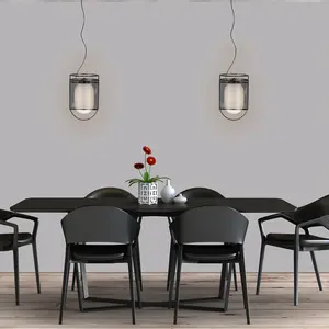Lanterne suspendue en verre E27 en forme de boule, design moderne, éclairage d'intérieur, luminaire décoratif de plafond, idéal pour le chevet, la salle à manger ou la lecture