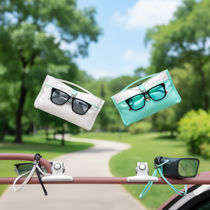 Clip para Gafas de Sol SD-1302 Transparente Blanco Verde Azul Soporte para Visera de Coche - Product Image 2