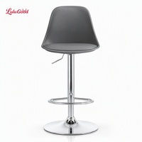 Tabouret de bar réglable en hauteur avec logo personnalisé, pivotant, en cuir et structure métallique pour la maison et les bars commerciaux