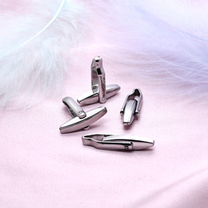 Pince à cravate en acier inoxydable, longueur 26 mm, poids 1,5 g, accessoire de bijoux DIY pour hommes - Product Image 3