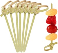 Brochettes jetables en bambou écologiques, résistantes à la chaleur, antiadhésives, plus de 12 pièces, Ecoware