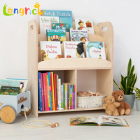 Étagère à livres Montessori en bois pour enfants, étagère de présentation de livres orientée vers l'avant, bibliothèque pour la crèche, organisateur de livres