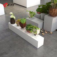 Étagères de présentation en bois personnalisées pour fleuriste, mobilier moderne et écologique pour la promotion des fleurs
