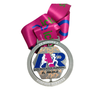 Médailles de prix de course sportive en gros médailles et trophées de marathon 3d sur mesure en métal plaqué or vierge avec ruban