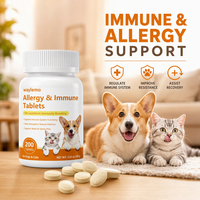 Comprimés Waylemo pour l'immunité et les allergies chez les animaux de compagnie, produits de santé pour chiens et chats avec lactoferrine, stimulant immunitaire, 200 unités