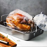 Rouleau de sacs de cuisson en plastique transparent résistant à la chaleur pour rôtir le poulet, faire bouillir la dinde, les fruits de mer, pour la cuisson (sacs de cuisson)
