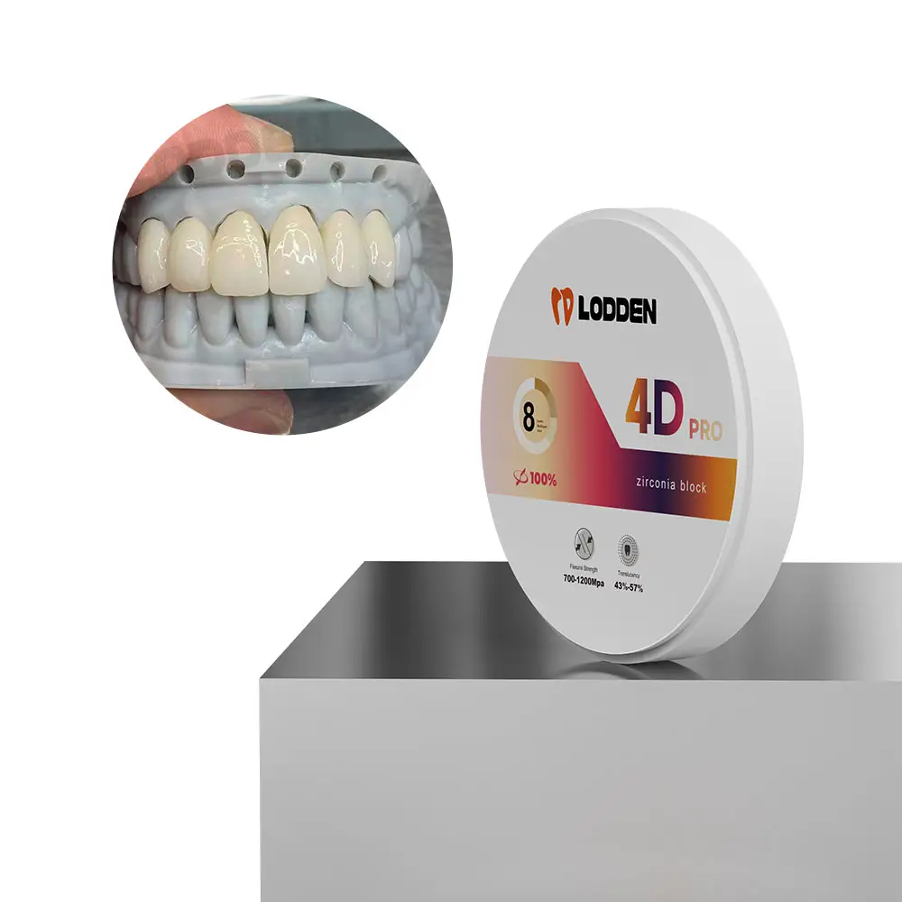 LODDEN dischi di zirconi dentali 10-30mm blocco di zirconio multistrato 4DPRO