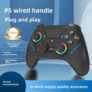 Manette de jeu filaire P516F avec gyroscope 6 axes, RGB, Turbo, boutons arrière programmables personnalisés pour PS4, Playstation 5 Pro, PC – Vente en gros - Product Image 5