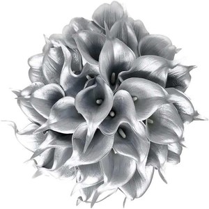 Mini <span class=keywords><strong>fleurs</strong></span> de lys <span class=keywords><strong>artificielles</strong></span> de 12 pièces, fausse plante, pour la décoration de la maison, en argent, or - Product Image 2