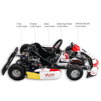 Kart tout-terrain Trail Rider, châssis en acier chromoly 4130, moteur à essence Zongshen 225cc, pneus tout-terrain, kart de course