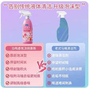 ไฮบัส สเปรย์ทำความสะอาดห้องน้ำ กลิ่นไวท์พีช 500 กรัม สูตรฆ่าเชื้อ - Product Image 3