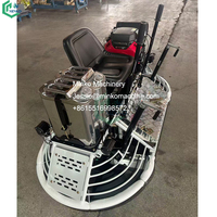 Machine de ponçage et de polissage de sols en béton à double tête, motorisée à essence, pour travaux routiers et de construction